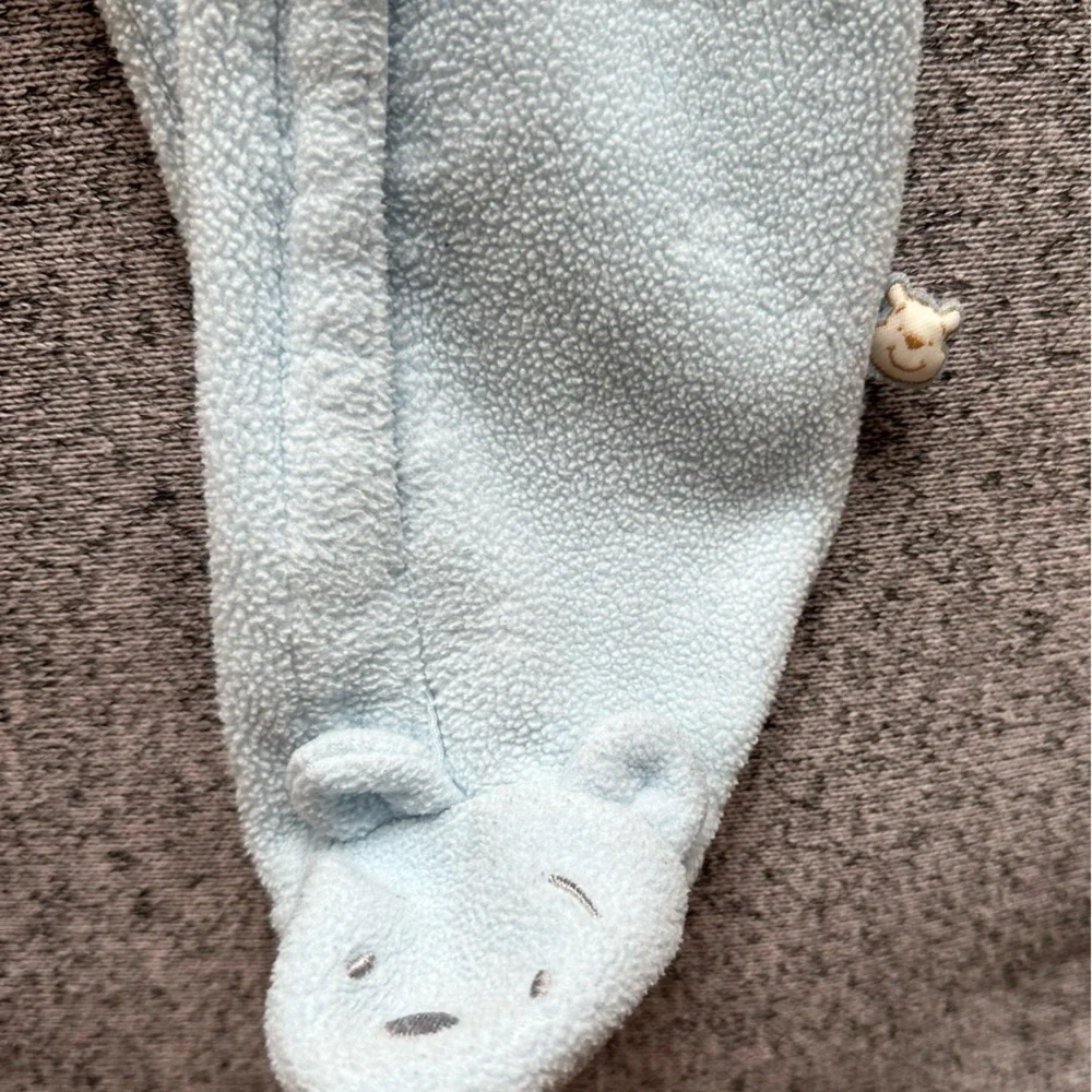 🌟3/$20🌟 Disney Winnie the Pooh Baby Fleece Zip Front Footie Pajamas Size 9 month